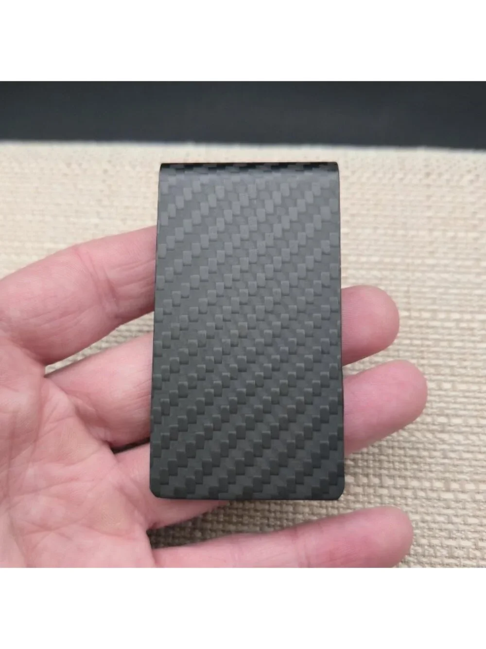 MONOCARBON Real Carbon Fiber Money Clip for Men Minimalist Cash Holder B1416